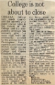 19830803c CHELSEA COLLEGE NOT CLOSING REPLY TO CAL ARTICLE CN